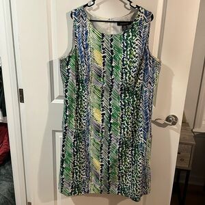 Ashley Stewart Abstract Patterned Dress